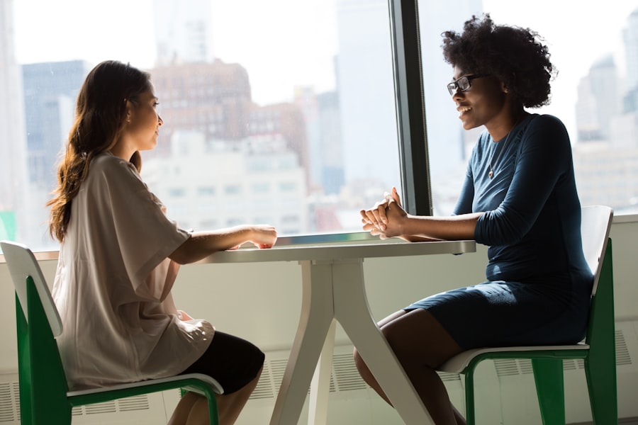 A consultation meeting between a client and an advisor